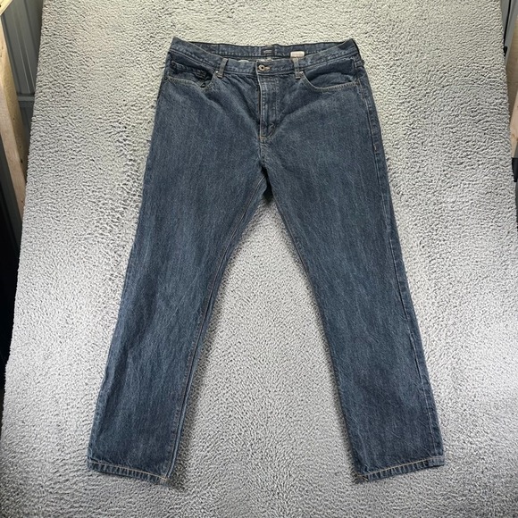 Sean John Jeans Mens 38x32 Blue Straight Marcus Dark Wash Cotton - Picture 1 of 10
